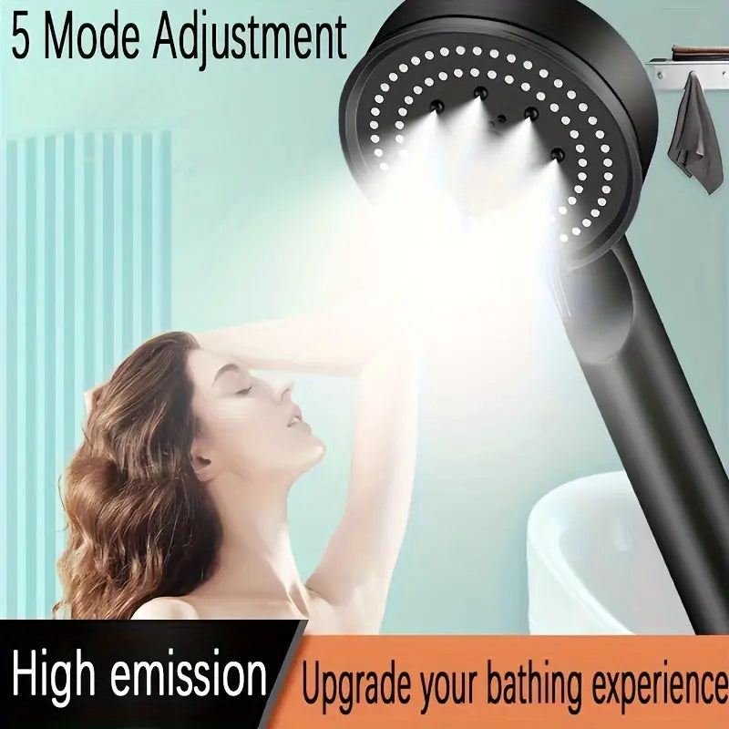 5-Mode High Pressure Shower Head – Water Saving & Powerful Spray - YN