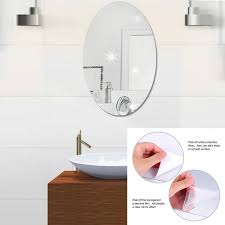 Oval Mirror Sticker – Shatterproof, Flexible & Stylish - YN