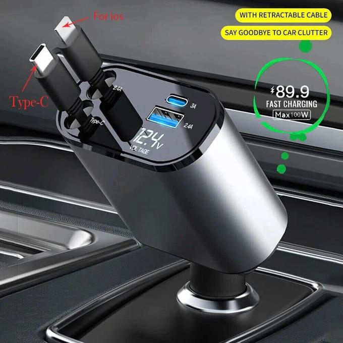4-in-1 Car Charger – Fast, Smart & Convenient! ⚡- YN