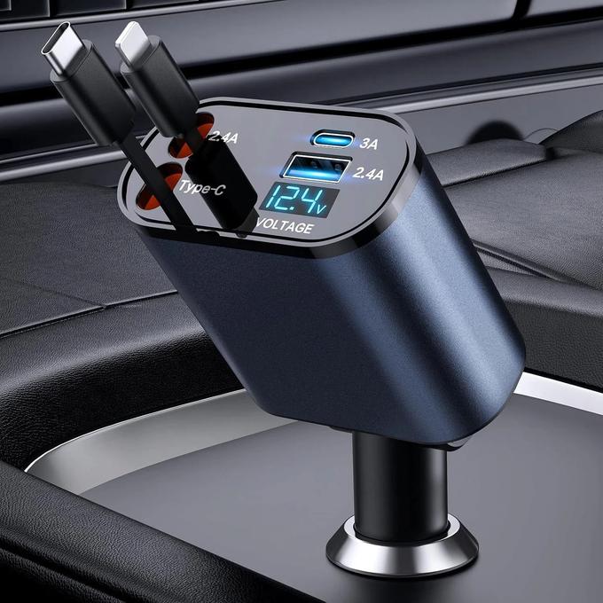 4-in-1 Car Charger – Fast, Smart & Convenient! ⚡- YN